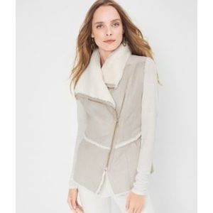 White House Black Market Faux Fur Vest